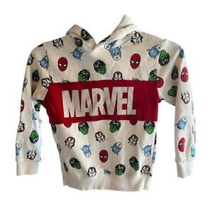 Marvel Hulk Spiderman Avengers Logo Boys Hoodie sweatshirt size 6